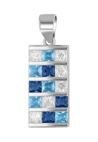 Adelia's - Adelia's eleganter Schmuck Anhänger aus 925 Sterling Silber - Blau