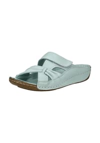 Andrea Conti® - Leder Pantoletten - Aqua