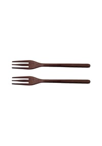 ASA - wood 2er Set Gabeln Akazie, Holzbesteck - Braun