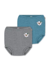 normani® - 2er Pack Baby Merino Windelhose Tokoroa - Anthrazit/Grau