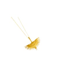 LES REINES - The Peafowl – Feine Anhänger-Halskette, 24K vergoldet - Gold