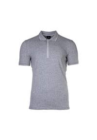 ARMANI EXCHANGE - Herren Poloshirt - Hidden Buttons, Cotton Stretch - Grau