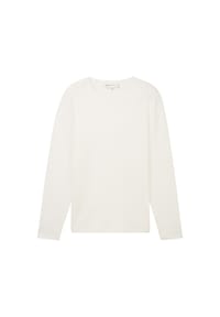 TOM TAILOR - Pullover Strickpullover R-Neck - weiß
