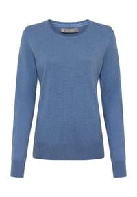 GALERIA - Seide-Cashmere Pullover Madrid, Rippbündchen, für Damen - AQUA