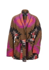 GOLDNER - Kurzgröße:  Jacke - orange / braun / gemustert