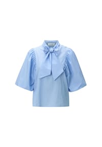 rich&royal - Shirtbluse, Schleife, Baumwolle, für Damen - 718  SKYWAY BLUE
