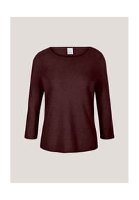 MADELEINE - Kaschmirpullover mit U-Boot-Ausschnitt - dunkeltaupe / melange