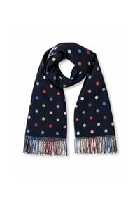 collezione alessandro® - Schal Pippa warmer Wendeschal mit Pünktchen - jeans