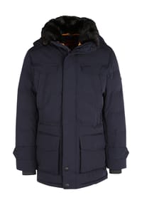 WELLENSTEYN - Funktionsjacke "Seamaster", Teddyfell-Besatz, abnehmbare Kapuze, für Herren - SCHWARZ
