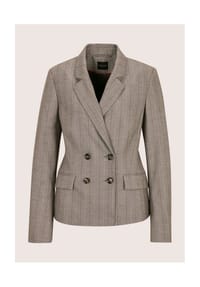 MADELEINE - Zweireiher-Blazer mit feinen Streifen - dunkeltaupe / cappuccino / multicolor