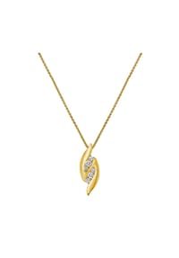 MONCARA - Damen Anhänger mit Kette, 585er Gold, 6 Diamanten zus. ca. 0,25 Karat - Gelbgold