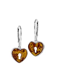 OSTSEE-SCHMUCK® - Ohrhänger , Herz , Silber 925/000 - silber