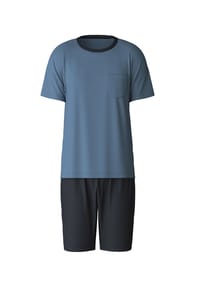 CALIDA - Herren Kurz-Pyjama Relax Essentials - coronet blue