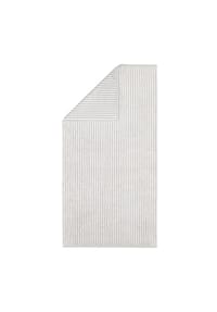 Cawö Handtücher Two-Tone Stripes 480 platin - 76 - TWO-TONE STRIPE - grau