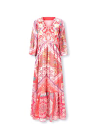 heine - Druck-Kleid - ecru-rosenquarz-bedruckt