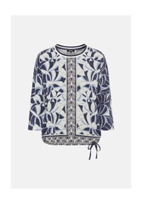 olsen - Shirt mit Bindedetail - Indigo Denim