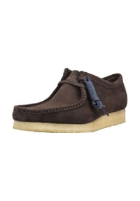 CLARKS® - Veloursleder Halbschuhe WALLABEE - Dunkelbraun