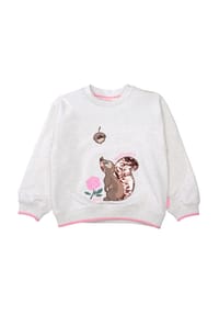 JETTE - Sweatshirt, Pailletten, für Kinder - CREAM MELANGE