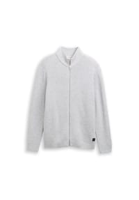 TOM TAILOR - Cardigan, Stehkragen, für Herren - 36981 GREY WHITE