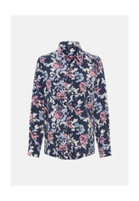 olsen - Bluse mit Kentkragen - Indigo Denim