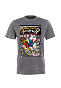 RE:COVERED - T-Shirt Marvel Team Up im zeitlosen Design - Charcoal