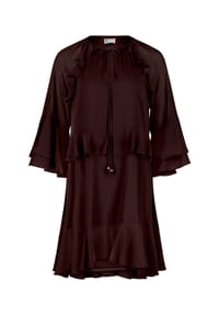 Vera Mont - Volantkleid mit Rüschen - rostbraun