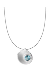 VANDENBERG - Damen Kette mit Anhänger, 925er Silber mit Blautopas - SILBER