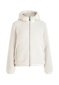 BETTY BARCLAY - Plüschjacke mit Kapuze - Dunkelbraun