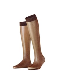 FALKE - Kniestrümpfe, Rippbund, für Damen - 3103 BL./SILVER