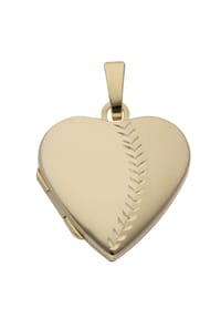 Adelia's - Damen Gold Schmuck 585 Gold Medaillon Anhänger - gold