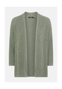 olsen - Cardigan mit Schalkragen und 3/4-Ärmeln - Khaki