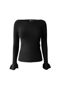 zero - Pullover mit Volants am Ärmel - Black Beauty