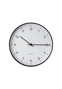 COFI - Platinet große runde Wanduhr Space mit Silent Quarzwerk - Schwarz 25 × 25 × 4 cm