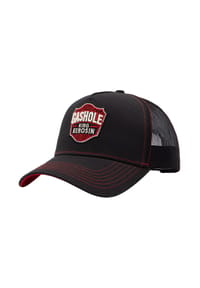 KING KEROSIN - Trucker Cap Emblem-Patch mit Strahlenmotiv, Kontrastnähte und abgesetzte Schirmunterseite Gashole - schwarz