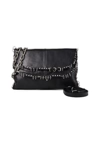 PATRIZIA PEPE Radical Boho - Radical Boho Schultertasche Leder 35 cm - nero