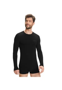 FALKE - Unterhemd "Wool-Tech Light", wärmend, geruchshemmend, für Herren - 3000 BLACK