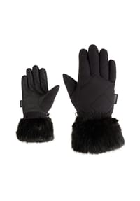 ziener - Fingerhandschuh, Fell-Optik, für Damen - 12 BLACK