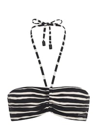 Marc O'Polo - Summer Blacks Triangel-Top Bikini-Oberteil, Neckholder, für Damen - BLACK/WHITE COTTON