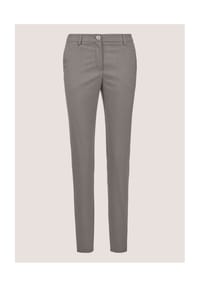 MADELEINE - Schlanke Stretch-Hose - graphit / wollweiß / melange