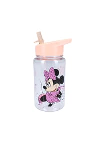 Disney - Disney Minnie Mouse Flasche Trinkflasche 450 ml Transparent - Rosa 12 x 7 x 7 cm