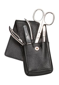 Erbe SOLINGEN® - Maniküre Stecketui, 4-tlg. - SCHWARZ