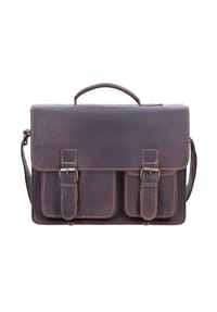 GREEN BURRY - Aktentasche Leder 39 cm - brown
