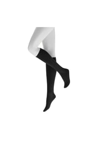 KUNERT - Kniestrümpfe, "Soft Wool Cotton", uni, für Damen - 0070 BLACK