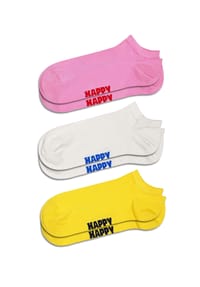 HAPPY SOCKS - Sneakersocken, 3er-Pack - 3300 PINK