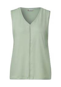 Street One - Top, V-Ausschnitt, für Damen - 16279 GREEN