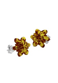 OSTSEE-SCHMUCK® - Ohrstecker , Schneeflocke , Silber 925/000 - silber