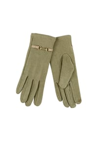 nitzsche - Fingerhandschuhe, Metall-Detail, für Damen - 050  BEIGE