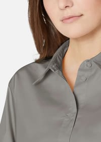 MADELEINE - Hemdbluse in lässiger Oversized-Form - grau