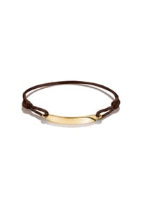 Thomas Sabo - Textilarmband braun - gelbgoldfarben