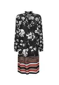 Alba Moda - Kleid mit floralem Dessin - schwarz